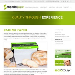 Environmental Friendly Baking Papers in Australia - Superior Paper