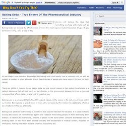 Baking Soda – True Enemy Of The Pharmaceutical Industry