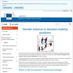 Gender balance in decision-making positions - Justice