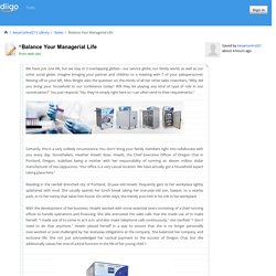 Balance Your Managerial Life