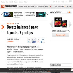 Create balanced page layouts - 7 pro tips