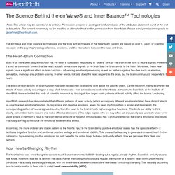 The Science Behind the emWave® and Inner Balance™ Technologies – HeartMath