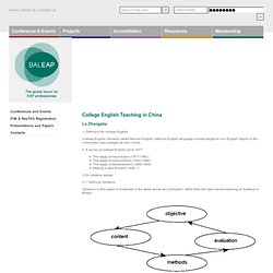 BALEAP - The Global Forum for EAP Professionals
