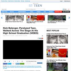Nick Balenger, Paralyzed Teen, Walked Across The Stage At His High School Graduation
