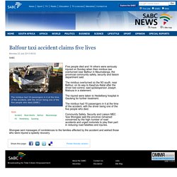 Balfour taxi accident claims five lives:Monday 22 July 2013