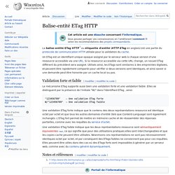 Balise-entité ETag HTTP