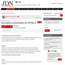 Les balises principales - HTML5 sur Journal du Net