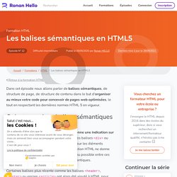 Les balises sémantiques en HTML5 - HTML