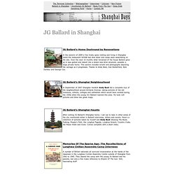JG Ballard Shanghai Home & Lunghua Camp