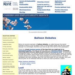 Balloon Debates
