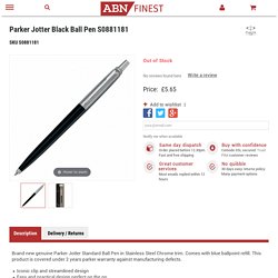 Parker Jotter Ballpoint Ball Pen Stainless Steel Black S0881181