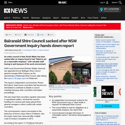 Balranald Shire Council sacked after NSW Government inquiry hands down report