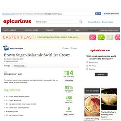 Brown Sugar-Balsamic Swirl Ice Cream Recipe at Epicurious