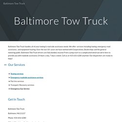 Baltimore Tow Truck