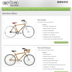 Erba Cycles - Bamboo Bikes handmade in Boston