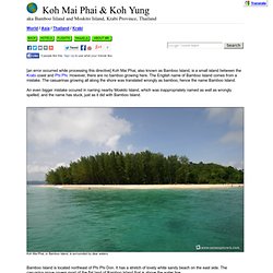 Koh Mai Phai (Bamboo Island), Krabi Province, Thailand