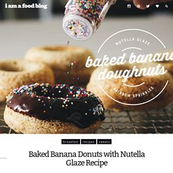 Baked Banana Donuts with Nutella Glaze Recipe