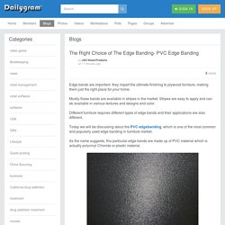 The Right Choice of The Edge Banding- PVC Edge Banding