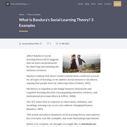 Resource #4: What Is Bandura's Social Learning Theory? 3 Examples