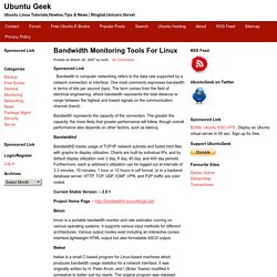 Bandwidth Monitoring Tools For Linux 
