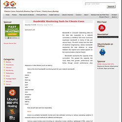 Bandwidth Monitoring Tools for Ubuntu Users