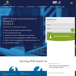 PMP Training in Bangalore, Certification, Cost - Mercury