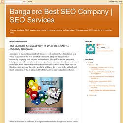 SEO Services : The Quickest & Easiest Way To WEB DESIGNING company Bangalore