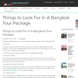 Top Bangkok package price - Bangkok tour package price Thailand
