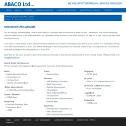 BANK/CREDIT CARD ACCOUNTS