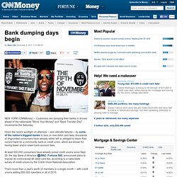 Bank dumping day begins - Nov. 4