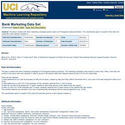 Bank Marketing Data Set