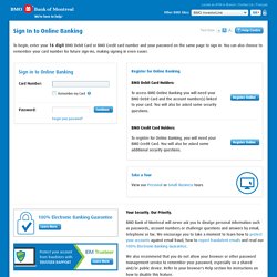 Bank of Montreal Online Banking