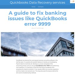 Basics Methods to Solve QuickBooks Online Bank Error 9999