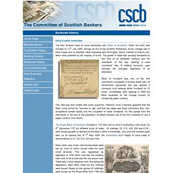 Banknote History - The Committee of Scottish Bankers (CSCB)