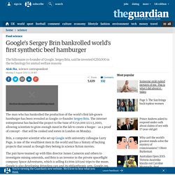Google's Sergey Brin bankrolled world's first synthetic beef hamburger