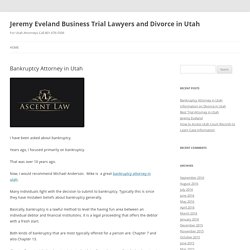 Jeremy Eveland Business Trial Lawyers and Divorce in Utah