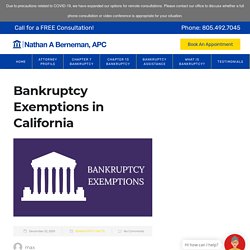 Bankruptcy Exemptions in California