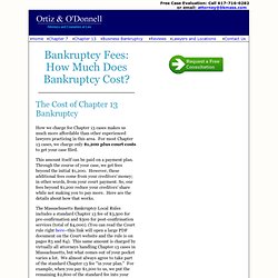 Ortiz & O'Donnel: The Cost of Filing Bankruptcy in Massachusetts