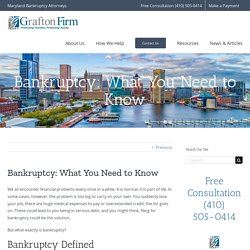 Know about Bankruptcy with Grafton Firm, LLC