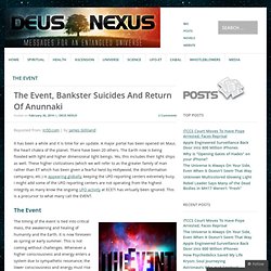 The Event, Bankster Suicides And Return Of Anunnaki