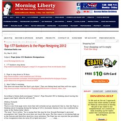 Top 177 Banksters & the Pope Resigning 2012