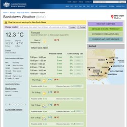 Bankstown Weather - Bureau of Meteorology