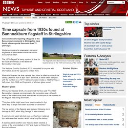 Time capsule from 1930s found at Bannockburn flagstaff in Stirlingshire