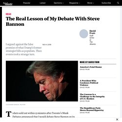 The Bannon-Frum Munk Debate: What Really Happened