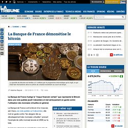 La Banque de France démonétise le bitcoin