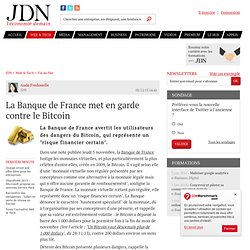 La Banque de France met en garde contre le Bitcoin