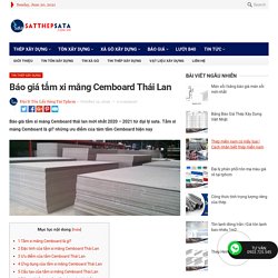 Báo giá tấm xi măng Cemboard Thái Lan