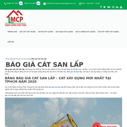 Báo giá cát san lấp - Vật liệu xây dựng Trường Thịnh PhátVật liệu xây dựng Trường Thịnh Phát