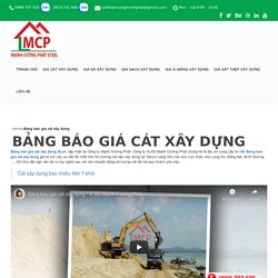 Bảng báo giá cát xây dựng - Vật liệu xây dựng Trường Thịnh PhátVật liệu xây dựng Trường Thịnh Phát