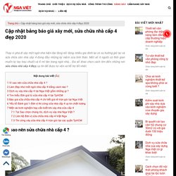 Báo giá chi tiết xây mới, sửa chữa nhà cấp 4 rẻ đẹp - Xây nhà Nga Việt